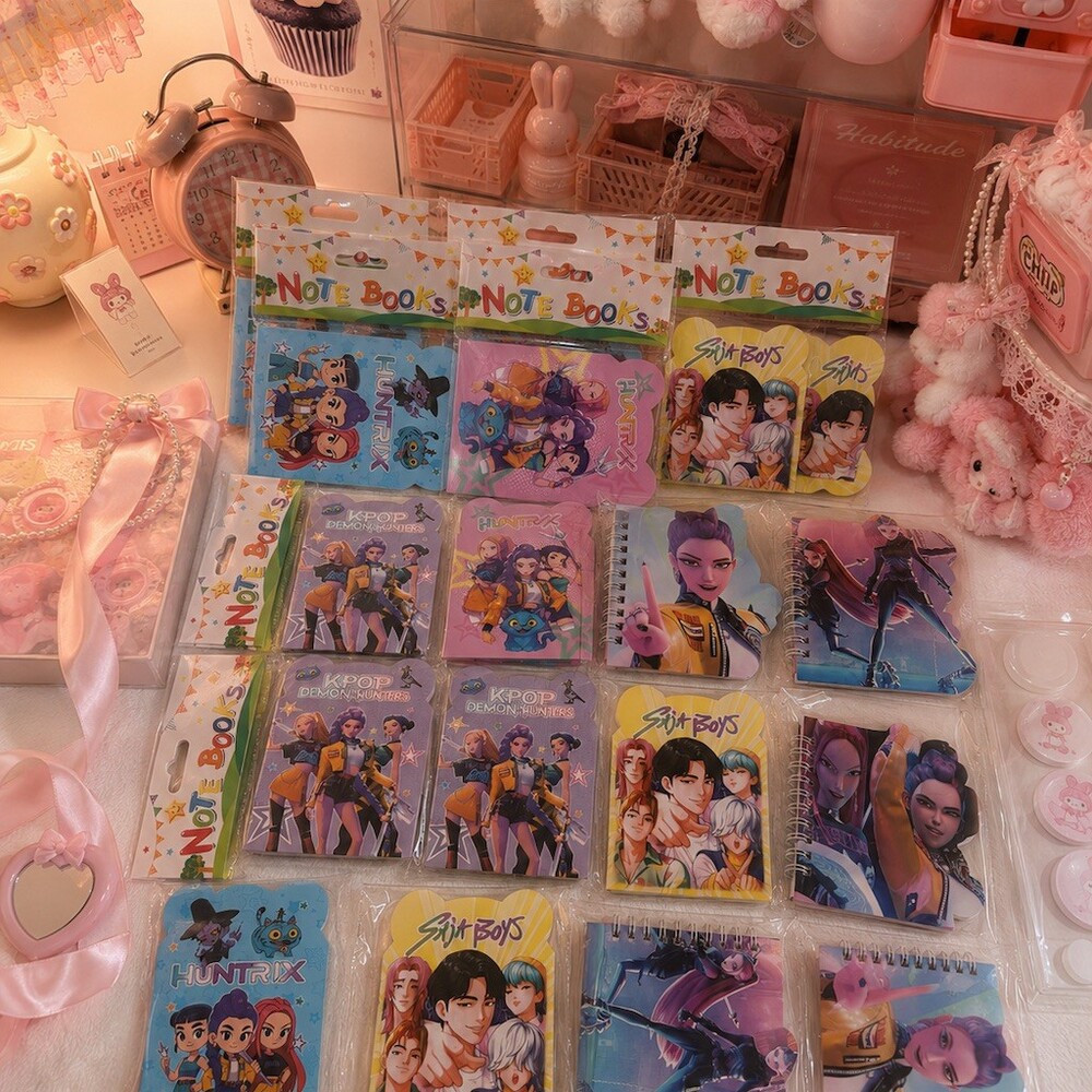 Huntrix & Saja Boys Kpop Mini Kids Notebooks Lot of 26-Cute Cartoon kawaii gift